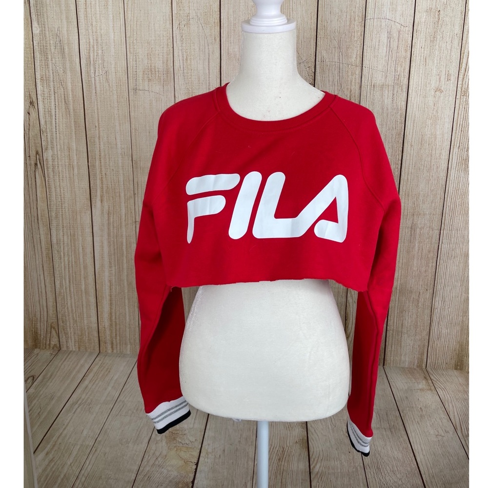 NWT| FILA | Pull over crop sweatshirt